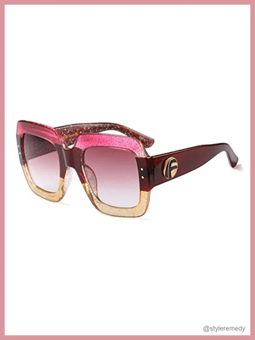Retro Trendy Square Oversized Sunglasses Vintage Inspired Shades